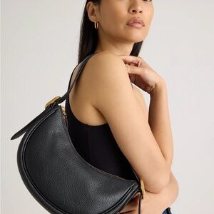 Quince Italian Leather Mini Crescent
Shoulder Bag